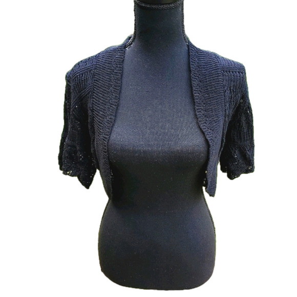 Black Lace Cardigan Small EUC - Picture 1 of 9